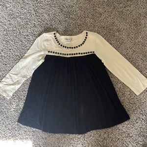 Black and cream babydoll top - Size S